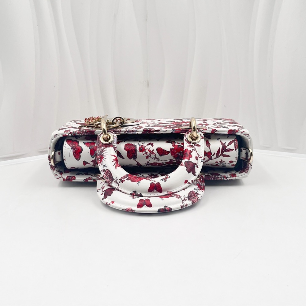 DIOR Lady Dior Small Bag Butterfly & Floral Print with Gold Hardware - Picture 8 of 14